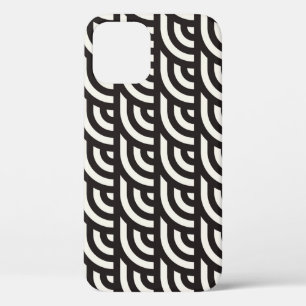 Seamless monochrome geometric pattern. Abstract st iPhone 12 Case