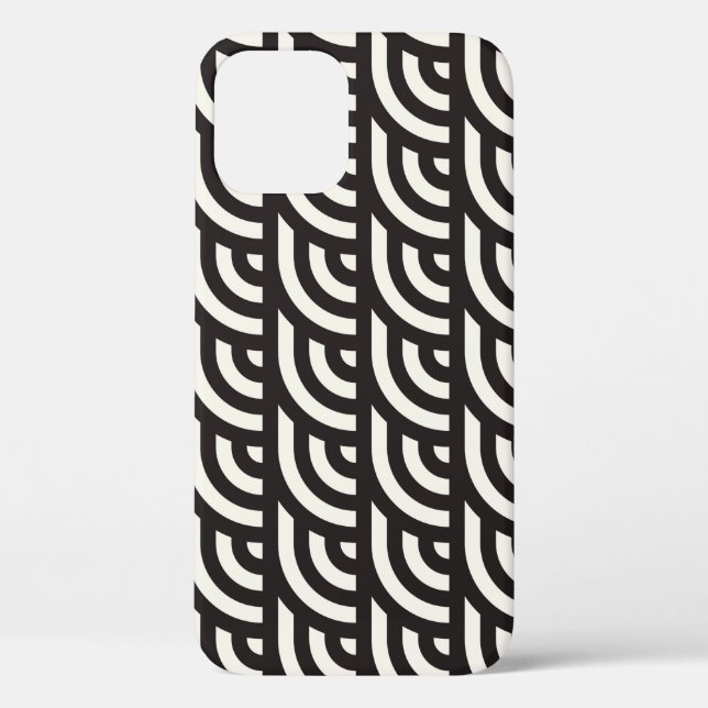 Seamless monochrome geometric pattern. Abstract st Case-Mate iPhone Case (Back)