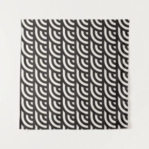 Seamless monochrome geometric pattern. Abstract st Tapestry