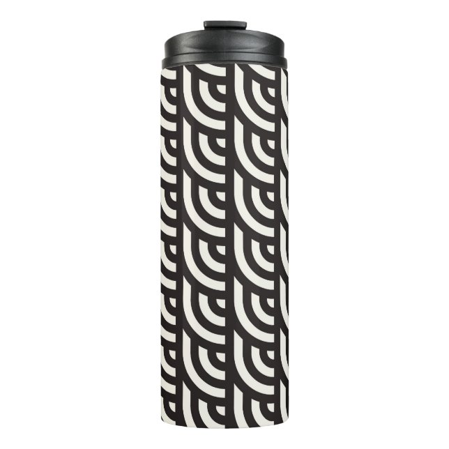Seamless monochrome geometric pattern. Abstract st Thermal Tumbler (Front)
