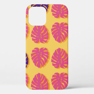 Seamless Monstera Hawaiian tropical plant design i iPhone 12 Case