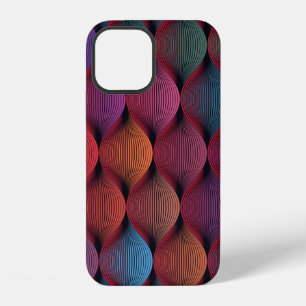 Seamless multicolored wavy pattern iPhone 12 case