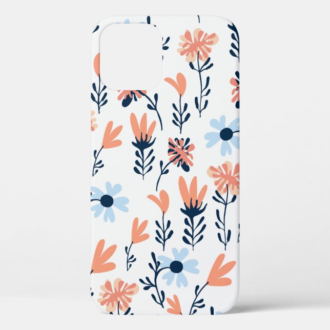 Seamless natural floral pattern, abstract flowers  Case-Mate iPhone case (Back)