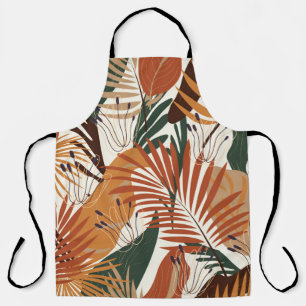 Seamless natural pattern, abstract plants and flow apron
