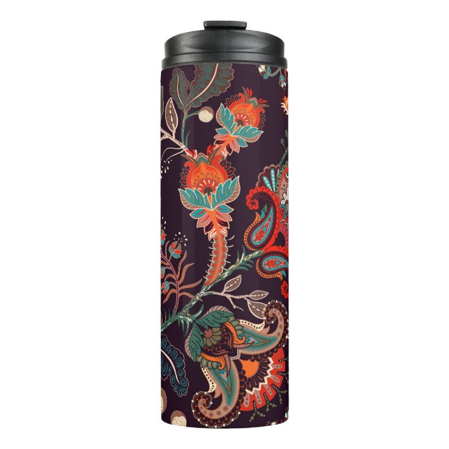 Seamless nature pattern. Background with big decor Thermal Tumbler (Front)