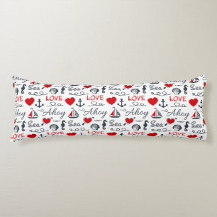 Seamless nautical pattern body cushion