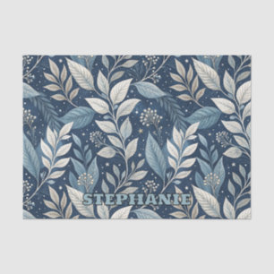 Seamless Night Garden Botanical Pattern Tissue Paper