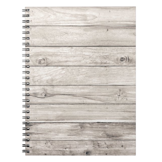 Seamless Old Wood: Textured Wall Background Notebook (Front)