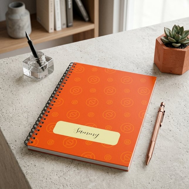 Seamless Orange Abstract Circle Pattern Notebook (Creator Uploaded)