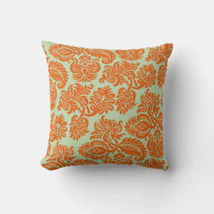 Seamless orange background texture cushion