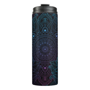 Seamless oriental arabesque pattern. Laced decorat Thermal Tumbler