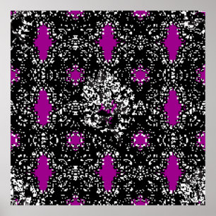 Seamless oriental classic white pattern. Vintage a Poster
