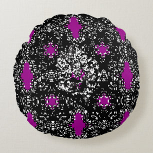 Seamless oriental classic white pattern. Vintage a Round Cushion
