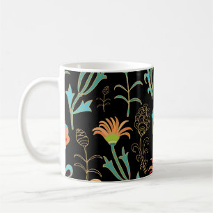 Seamless Oriental Floral Elegance Coffee Mug