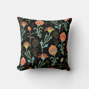 Seamless Oriental Floral Elegance Cushion