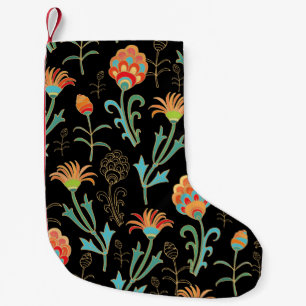 Seamless Oriental Floral Elegance Small Christmas Stocking