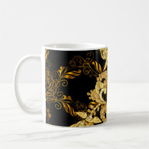 Seamless oriental ornament in the style of baroque coffee mug