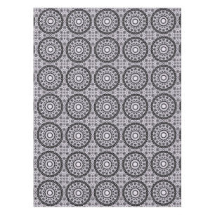 Seamless ornamental black grey lace decor decorati tablecloth