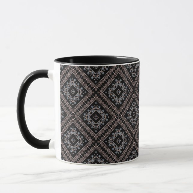 Seamless ornamental decor beads pearl jewellery pa mug (Left)