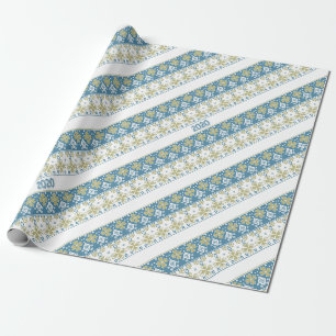 Seamless ornamental decor ornate folk 2020 New Yea Wrapping Paper
