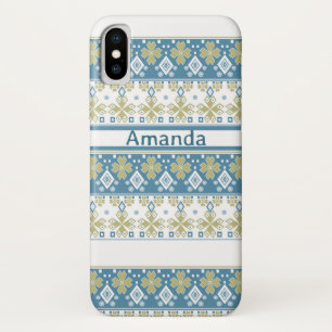 Seamless ornamental decor ornate folk  iPhone x case