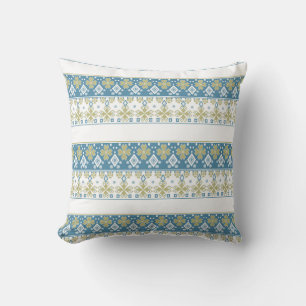 Seamless ornamental decor ornate folk cushion