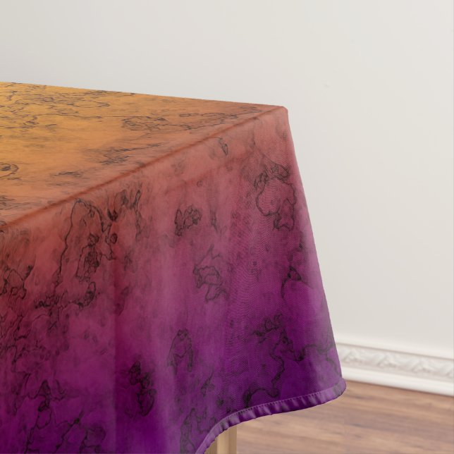 Seamless ornamental marble gradient pink purple ye tablecloth (In Situ)