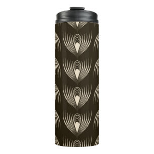 Seamless ornamental pattern. Repeating monochrome Thermal Tumbler