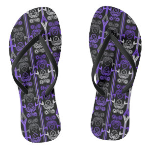 Seamless ornamental retro moroccan arabic vintage flip flops