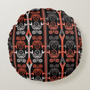 Seamless ornamental retro moroccan arabic vintage round cushion
