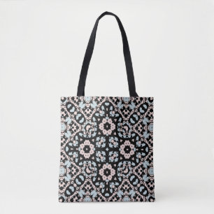 Seamless ornamental retro moroccan arabic vintage tote bag