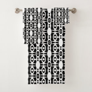 Seamless ornamental white decor decoration ornate bath towel set