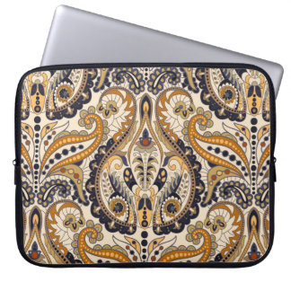 Seamless Paisley floral pattern. Colourful ornamen Laptop Sleeve