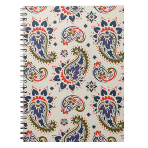 Seamless paisley pattern notebook