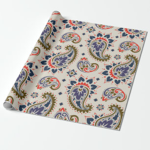 Seamless paisley pattern wrapping paper