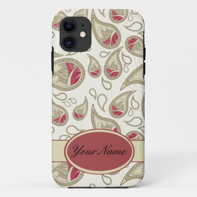 Seamless paisley with flower Case-Mate iPhone case (Back)