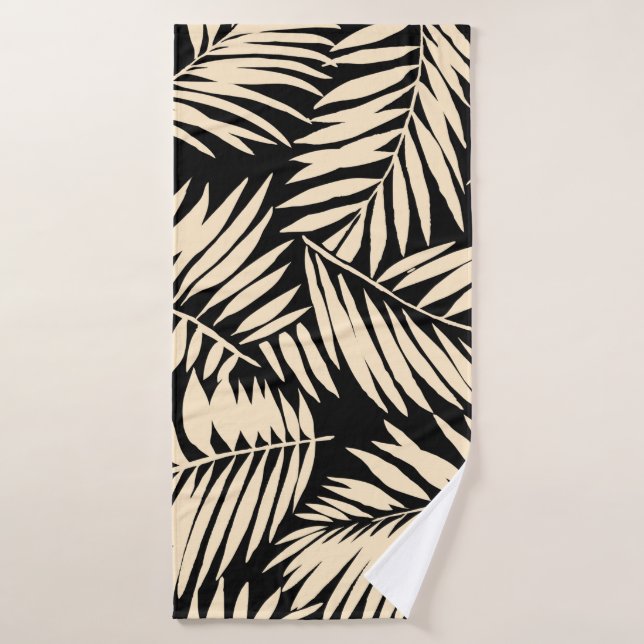 Seamless Palm Leaf Pattern in  Bath Towel (Bath Towel)