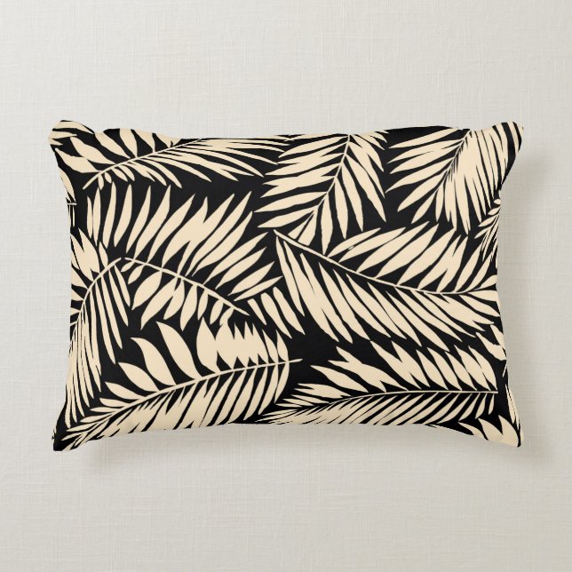 Seamless Palm Leaf Pattern in  Decorative Cushion (Front)