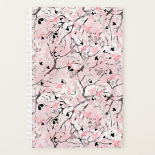 Seamless pastel floral flowers pink blush leaves t planner