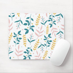 Seamless Pastel Flowers Mouse Mat