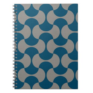 Seamless pastel pattern in 60s style. Wrapping pap Notebook