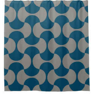 Seamless pastel pattern in 60s style. Wrapping pap Shower Curtain
