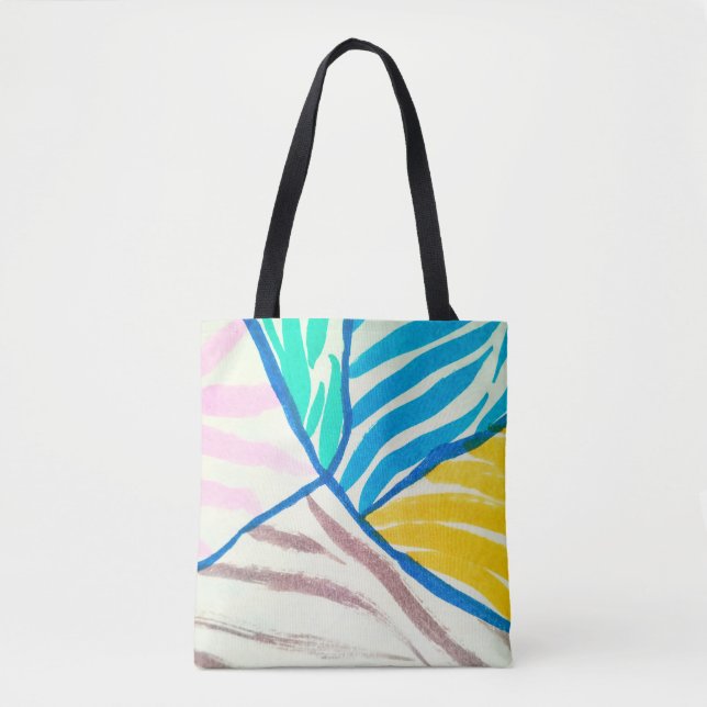 Seamless patchwork background with paisley and flo tote bag (Front)