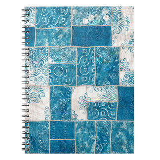 Seamless patchwork collage mix quilt pattern print notebook
