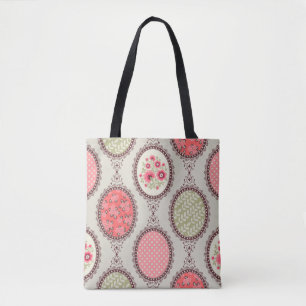 Seamless Patchwork floral vintage pattern. Vintage Tote Bag