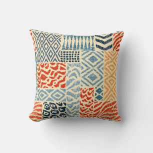 Seamless patchwork pattern. A collection of hand-d Cushion