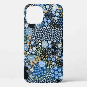 Seamless patchwork pattern from different fabrics iPhone 12 case