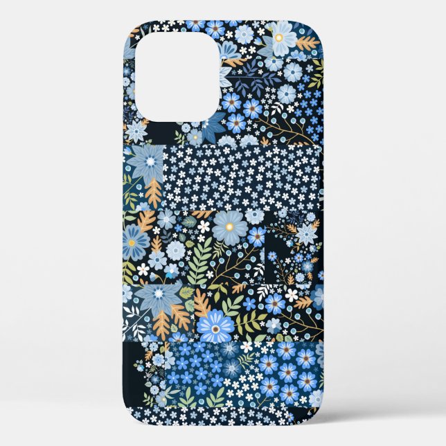 Seamless patchwork pattern from different fabrics  Case-Mate iPhone case (Back)