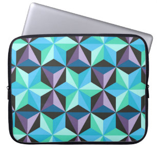 Seamless patchwork pattern with stars. Abstract ge Laptop Sleeve