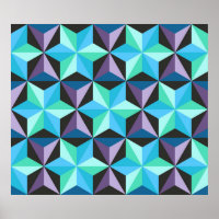 Seamless patchwork pattern with stars. Abstract ge